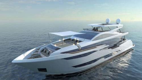 Pearl 95 is the first superyacht built for Pearl Yachts