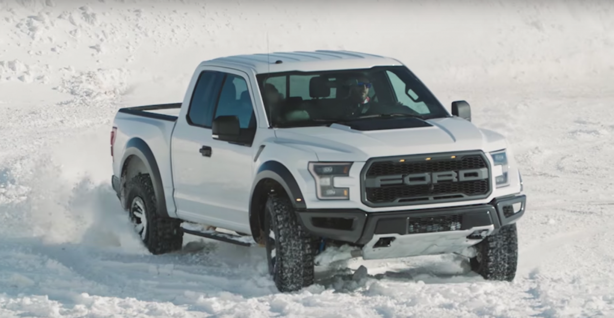 Here's Ken Block Dashing Through the Snow in a Ford F-150 Raptor