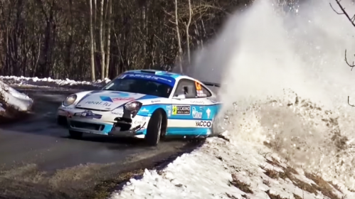 Watch Driver Battle Constantly-Sideways Porsche 911 in Monte Carlo Rally