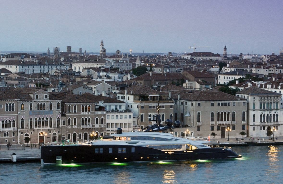 super yacht in venice today