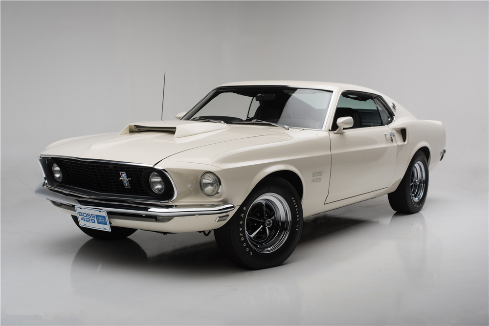 Wimbledon White 1969 Ford Mustang Boss 429 Going For Auction In Palm