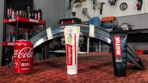 Motorcycle Chrome Restore: Motul Chrome Polish vs. Coke vs. Toothpaste