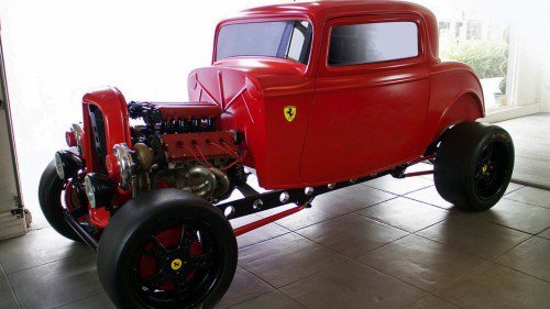 This Ferrari-powered Ford hot rod messes with our brains