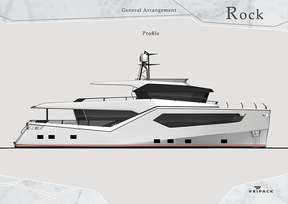 Pocket explorer yacht in build at Evadne Yachts