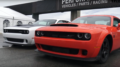 Listen to the intake whine of the Demon and the Hellcat and choose your winner