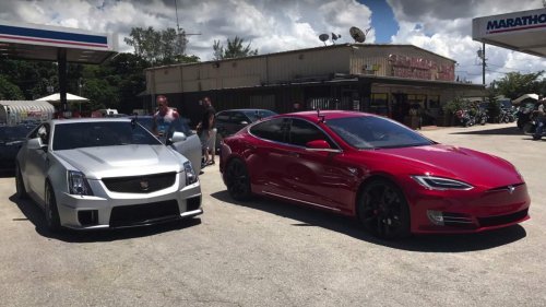 Is this 1,000-hp Cadillac CTS-V a match for Tesla's Model S P100D?