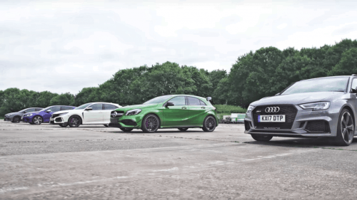 Audi RS3, Merc A45 AMG battle it out against Civic Type-R, Focus RS, Golf R
