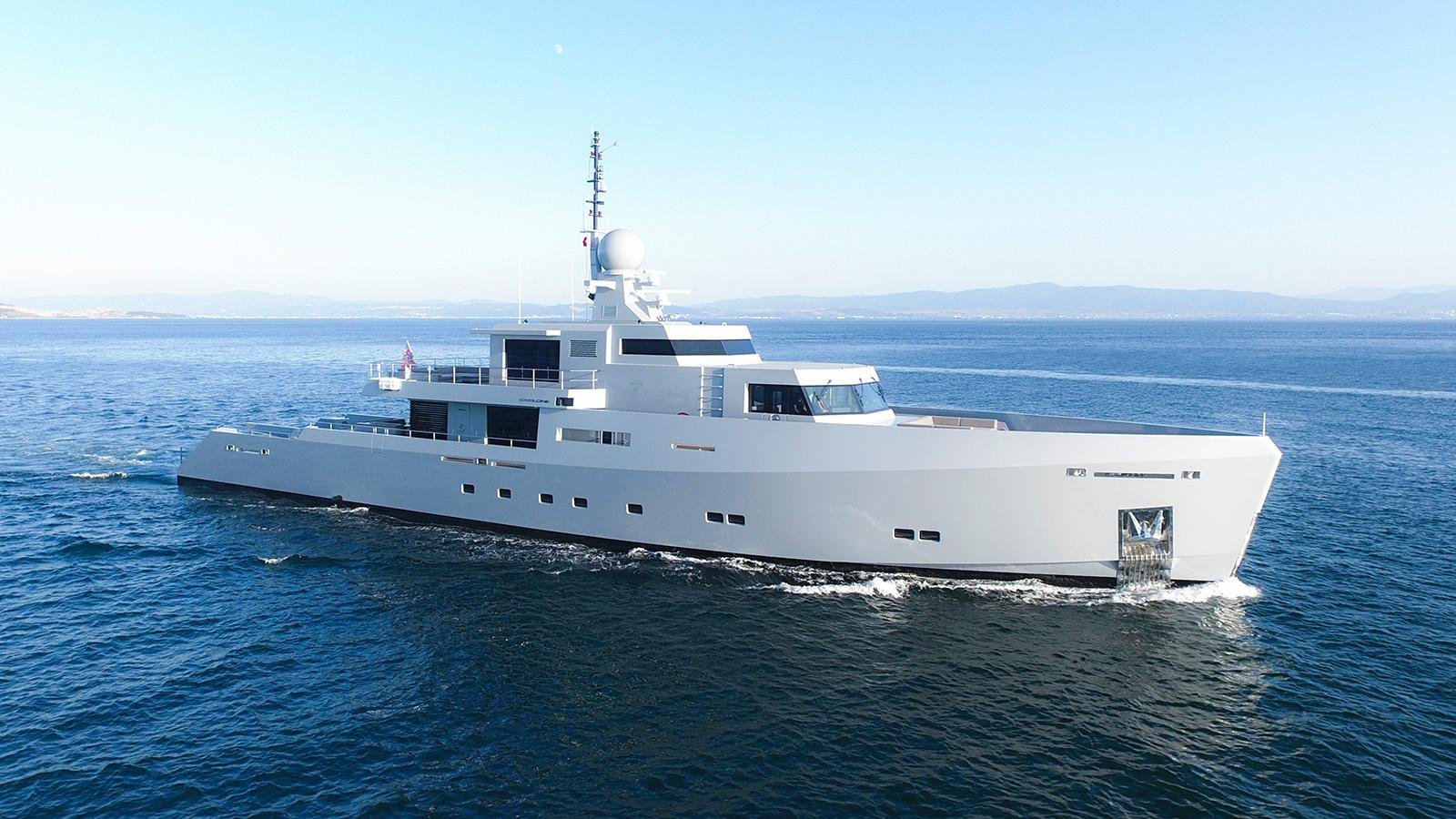 military looking yacht