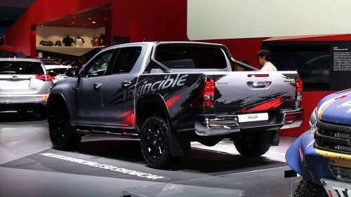 Toyota Hilux brags about its dominance with "Invincible 50" package in Frankfurt