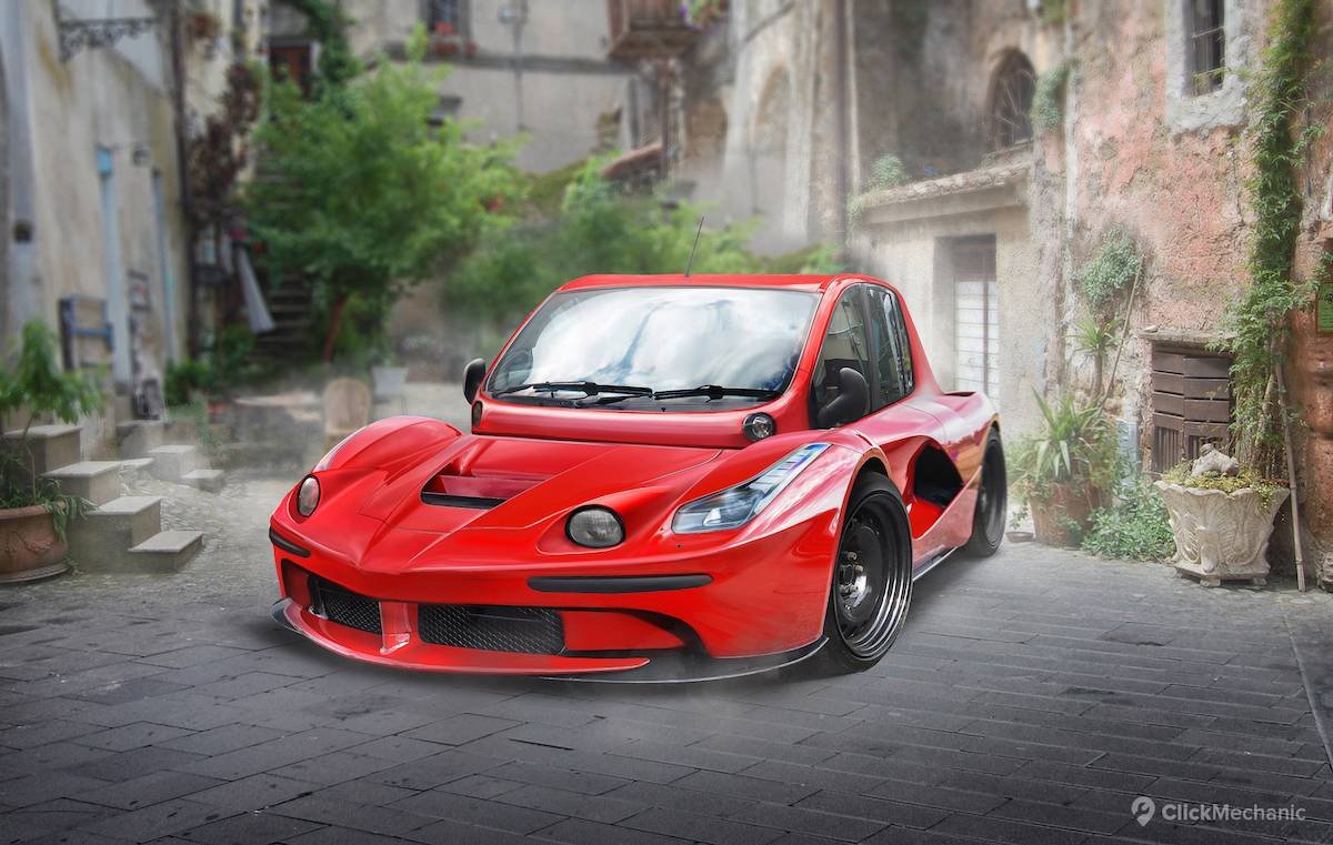 Ferrari-LaFerrari-Fiat Multipla-mashup