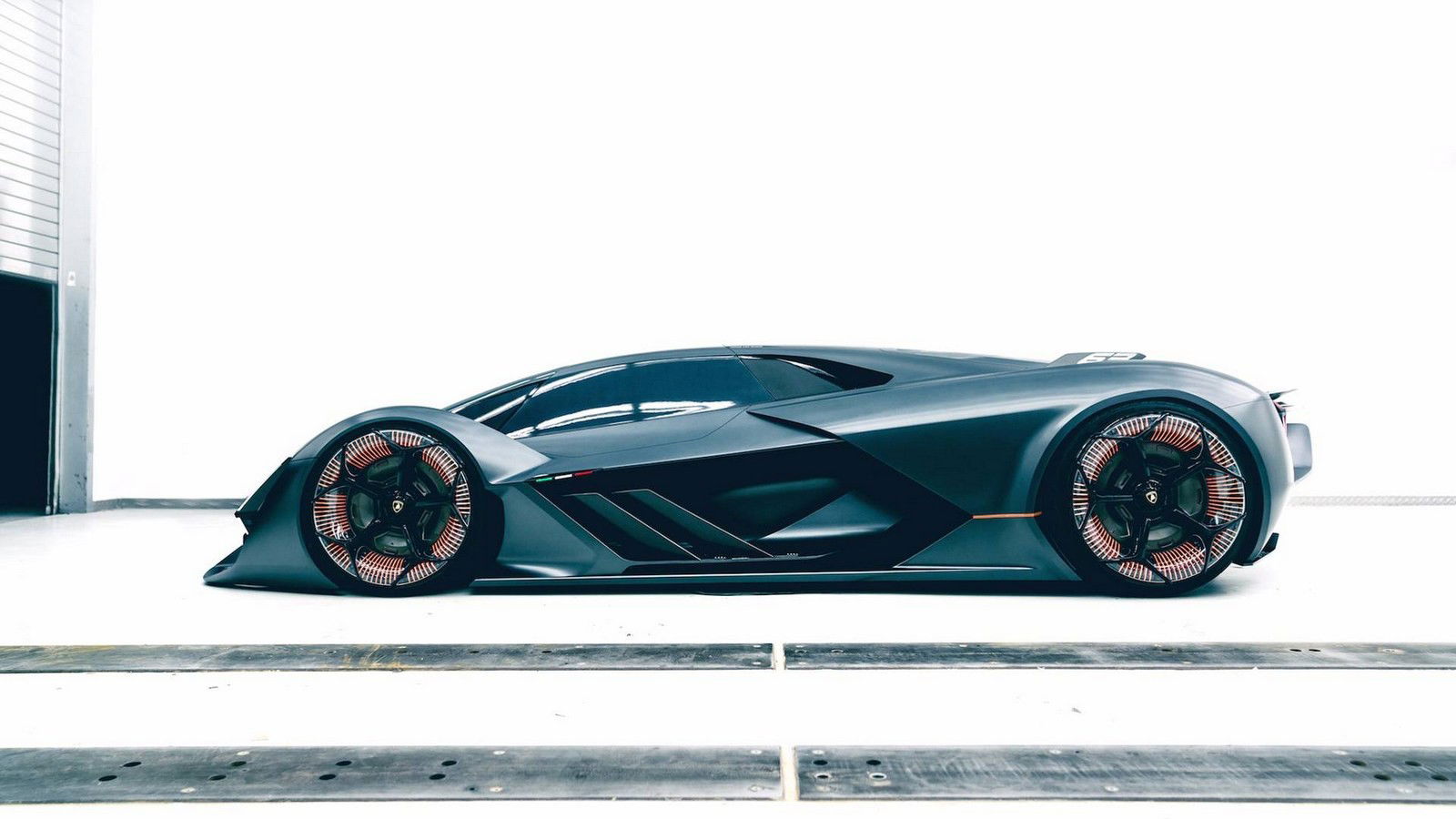 Lamborghini Terzo Millennio Dark Gray Metallic w/ Black Top and Carbon  Accents 