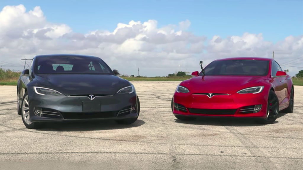 See how much faster the Tesla Model S is versus 100D