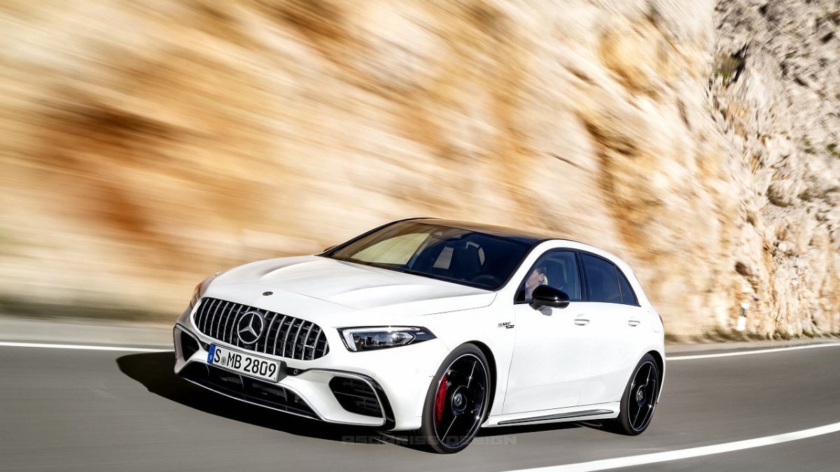 2018 Mercedes-Benz A-Class imagined as hot AMG A45, coupé and cabrio