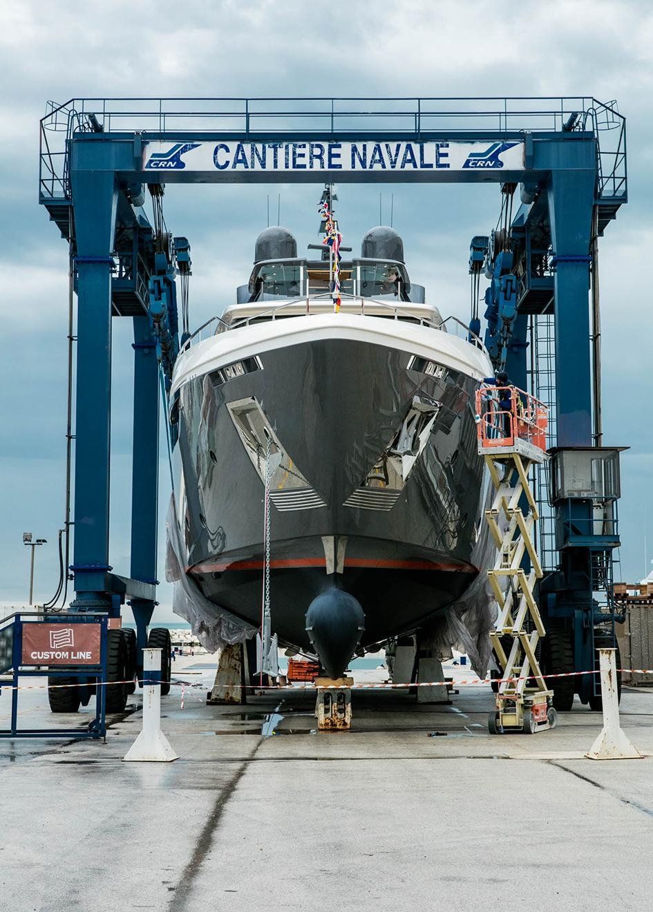 Third Custom Line Navetta 33 yacht named Mirabilis