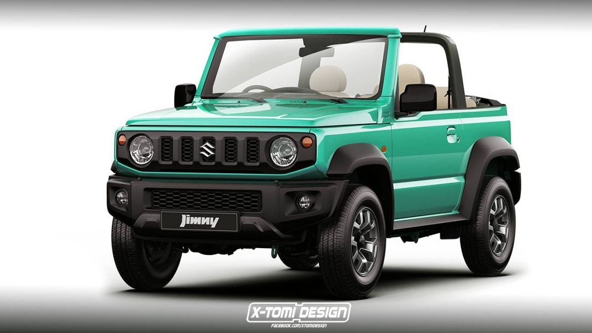 Artist Imagines Open Top Pickup And Five Door Body Styles For 19 Suzuki Jimny