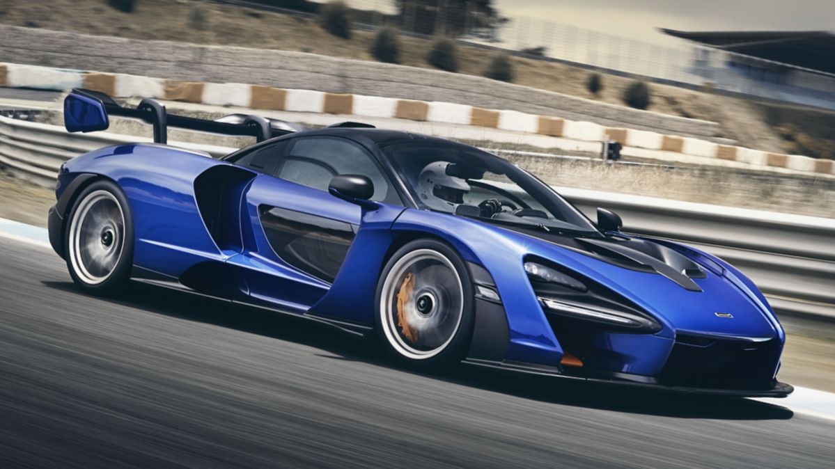 McLaren Senna supercar driven on the track