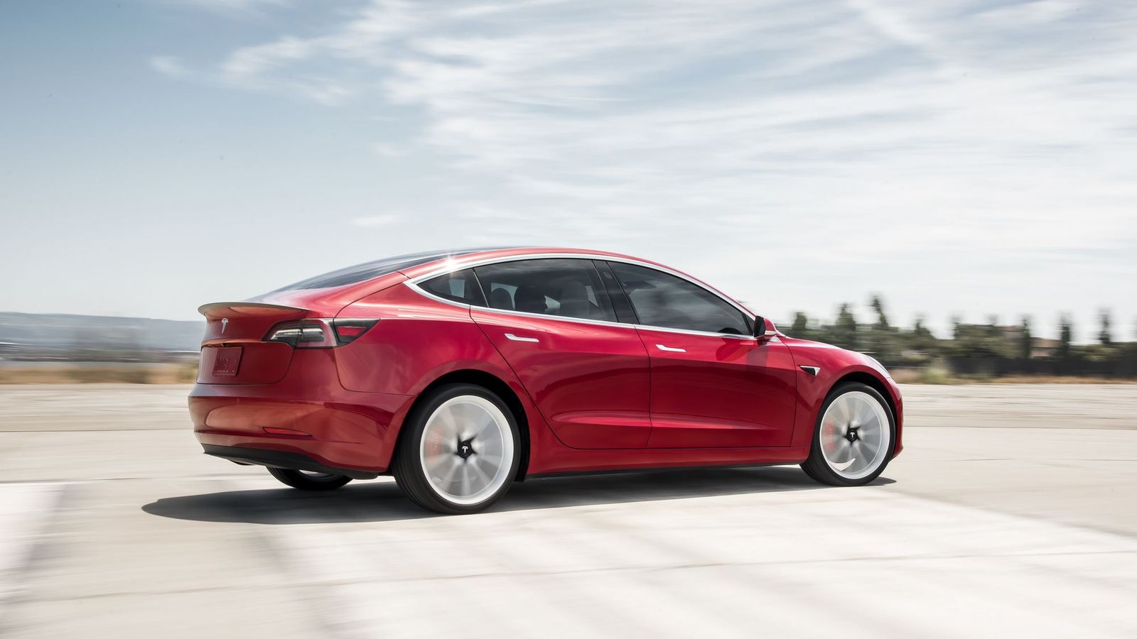 Model 3 Performance - Red Rear Motion
