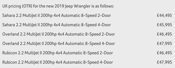 jeep wrangler up price
